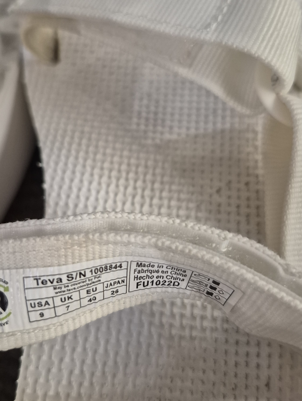Teva Women Flatform Universal Platform Y2K Inspired Sandal Size 9 White Recycled - Picture 7 of 8